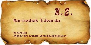 Marischek Edvarda névjegykártya